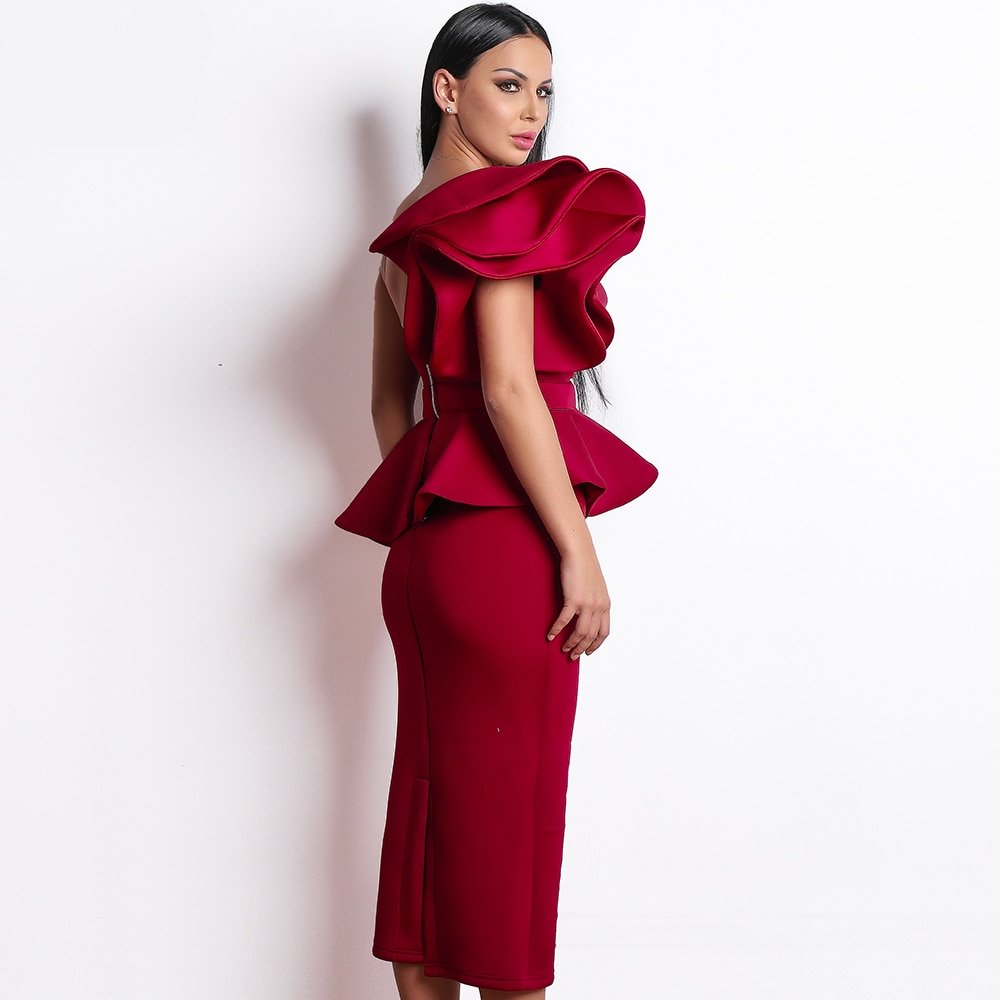 Women's Fashion Bodycon Ruffles Dress Women's Fashion Bodycon Ruffles Dress