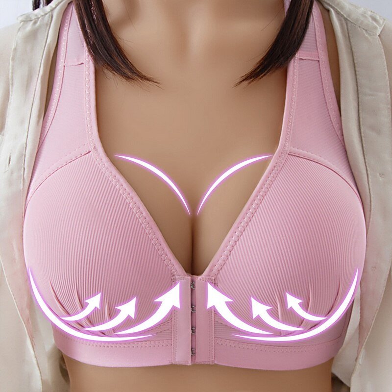 Solid Color Front Closure Bra for Women Solid Color Front Closure Bra for Women