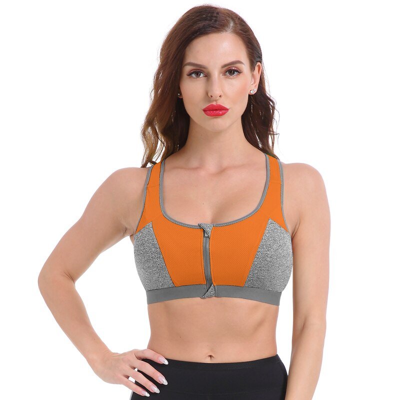 Women's Sexy Push Up Sports Bra with Front Zipper Women's Sexy Push Up Sports Bra with Front Zipper