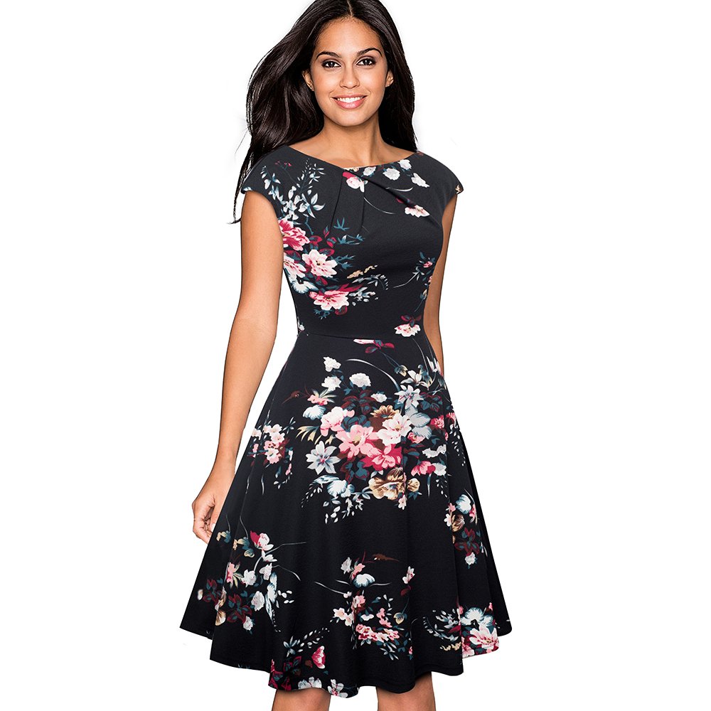 Women's Fashion O-Neck Swing Dress Women's Fashion O-Neck Swing Dress