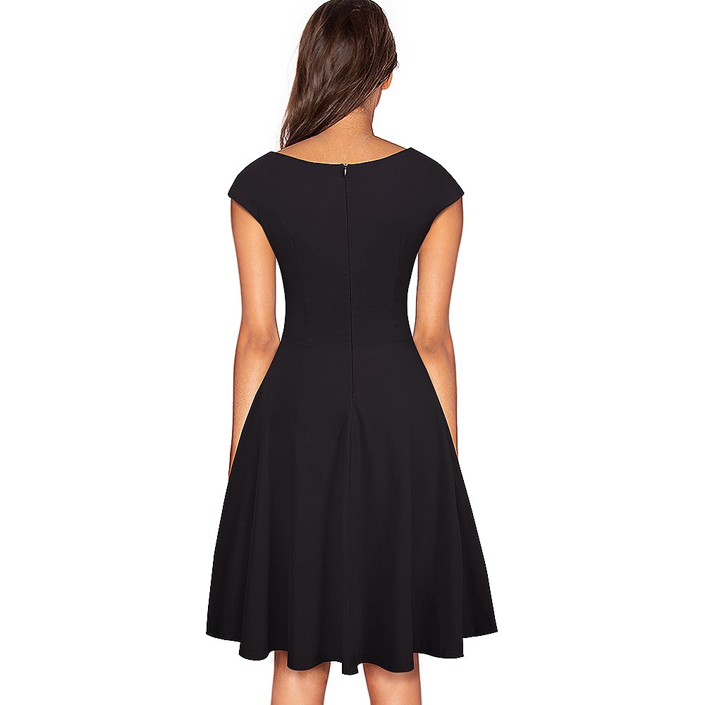 Women's Fashion O-Neck Swing Dress