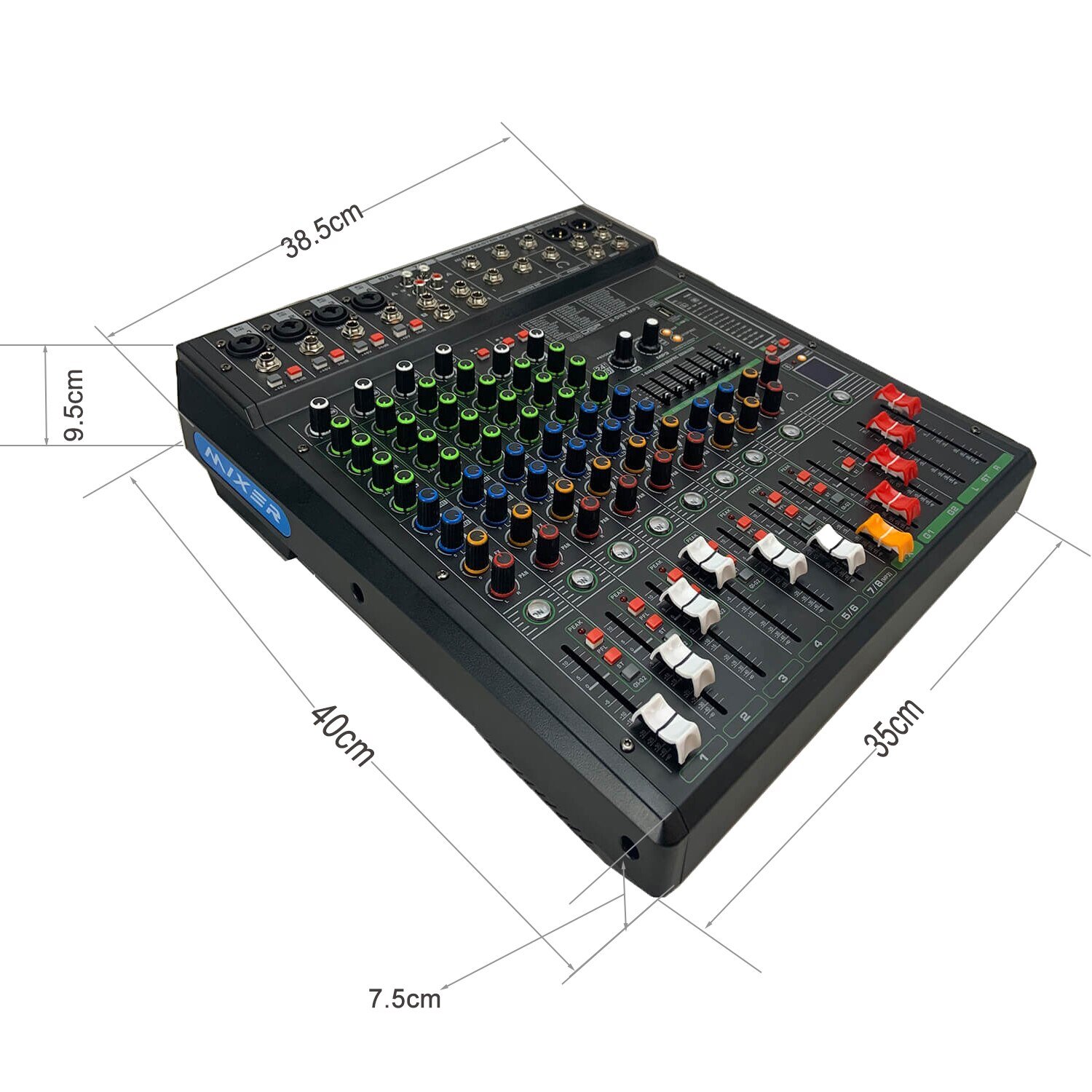 Professional Audio 8-Channel Mixer