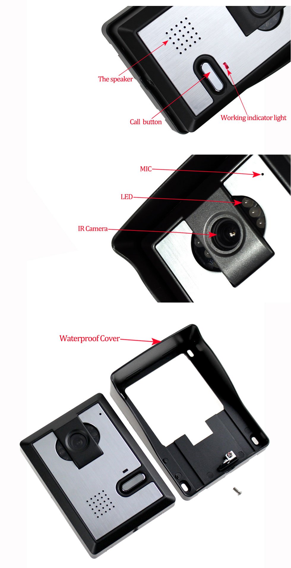 Waterproof Outdoor Video Doorbell System Waterproof Outdoor Video Doorbell System