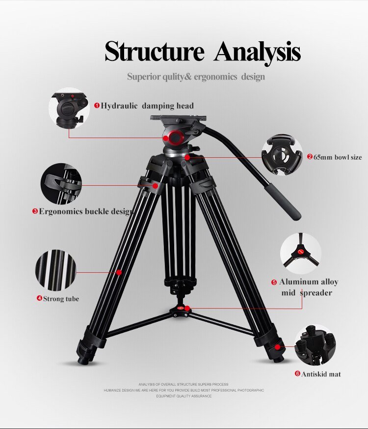 Aluminum Portable Video Tripod