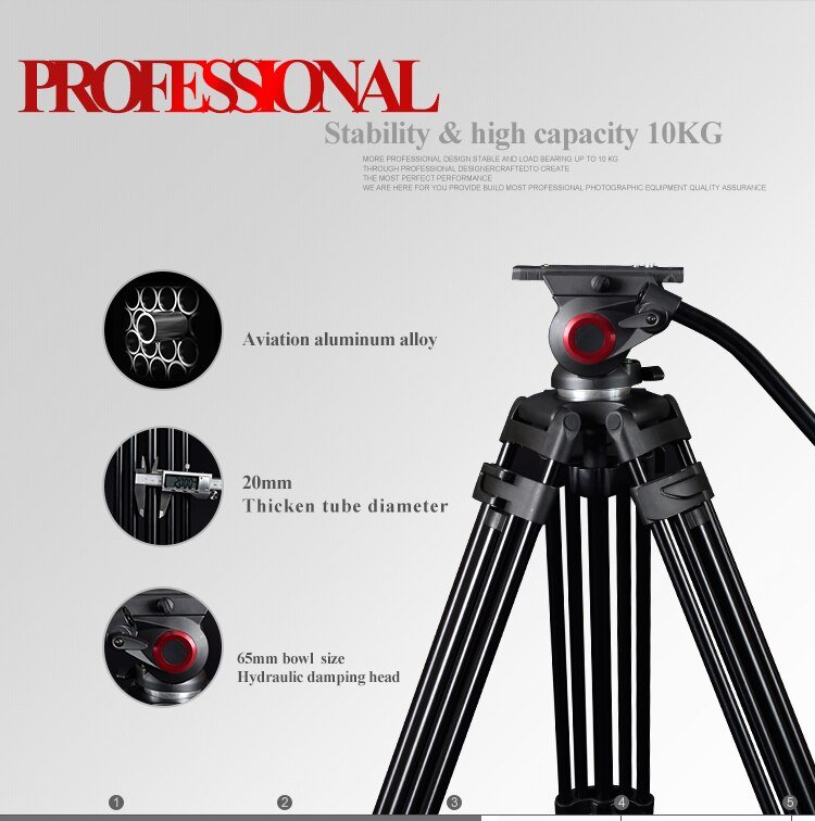 Aluminum Portable Video Tripod
