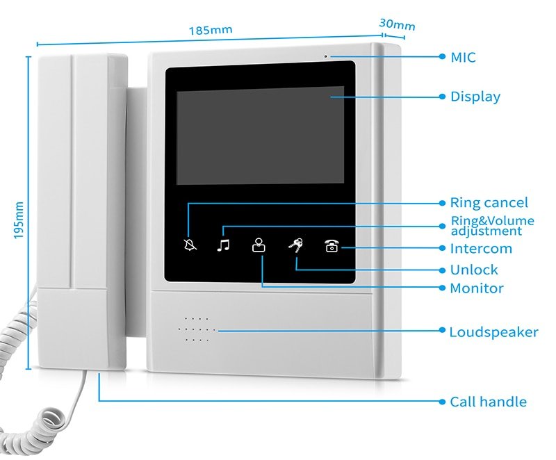 4.3 inch Wired Video Doorbell System 4.3 inch Wired Video Doorbell System