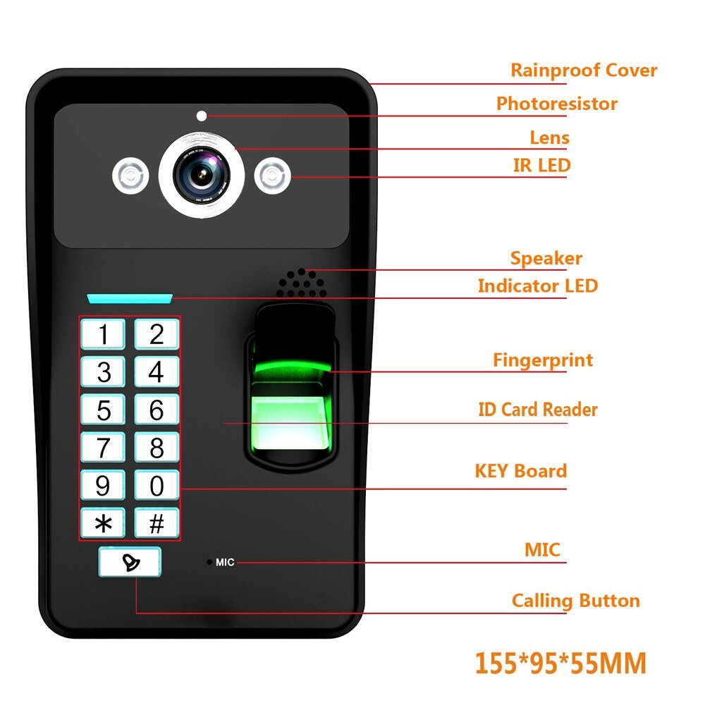 Video Doorbell Intercom System with Fingerprint Recognition Video Doorbell Intercom System with Fingerprint Recognition