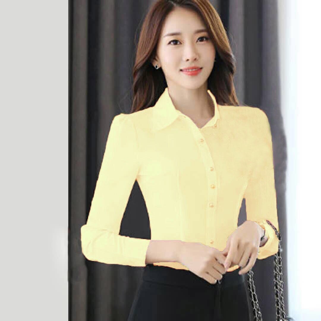 Women's Solid Color Office Shirt Women's Solid Color Office Shirt