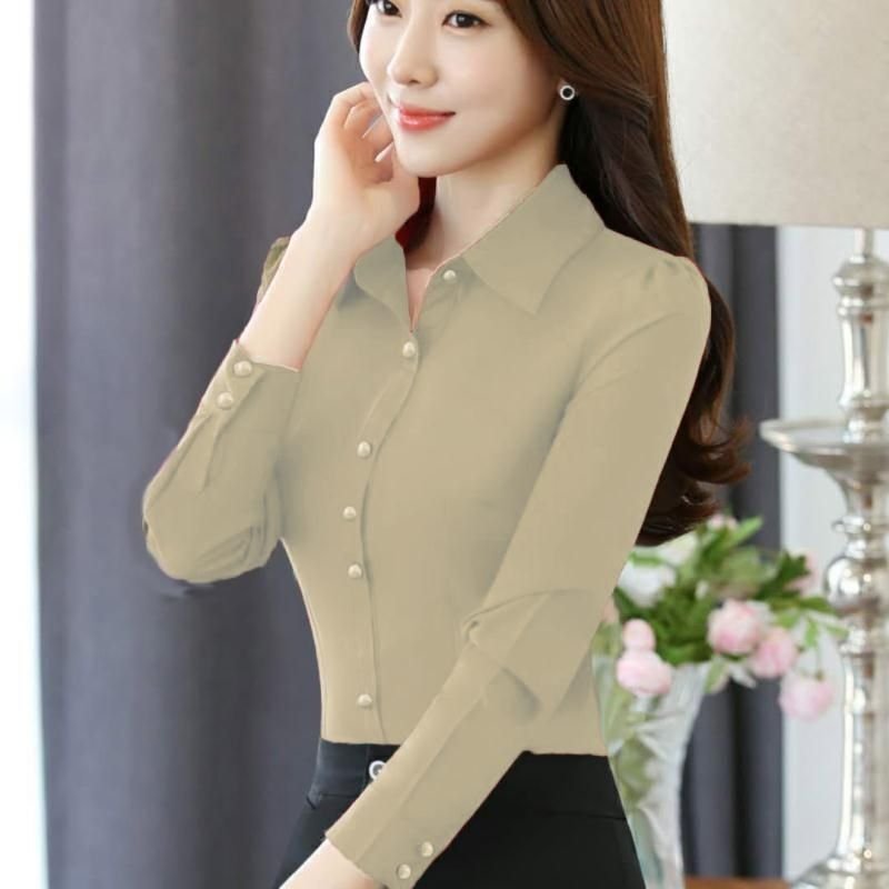 Women's Solid Color Office Shirt Women's Solid Color Office Shirt