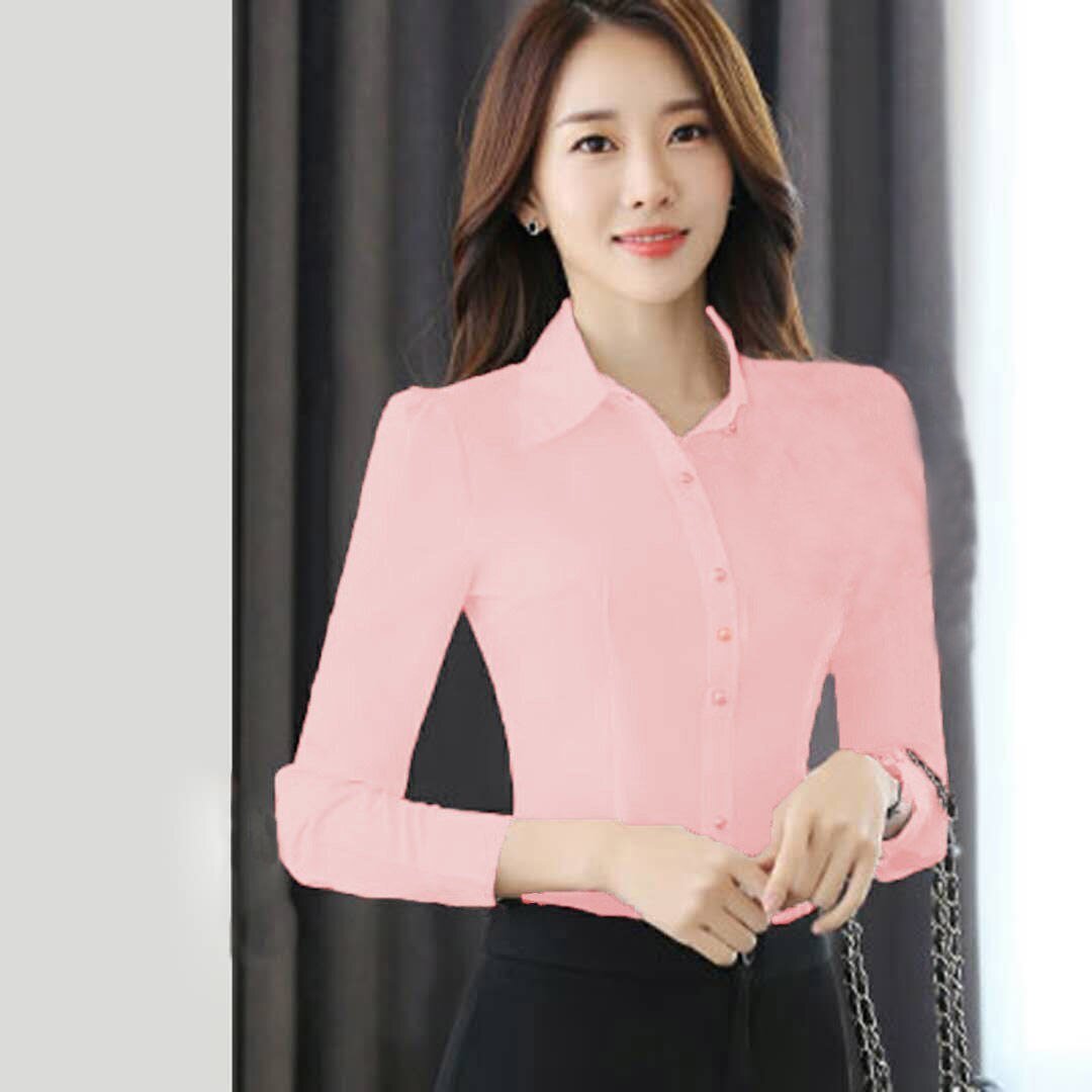 Women's Solid Color Office Shirt Women's Solid Color Office Shirt