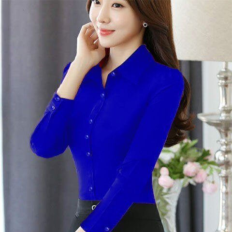 Women's Solid Color Office Shirt Women's Solid Color Office Shirt