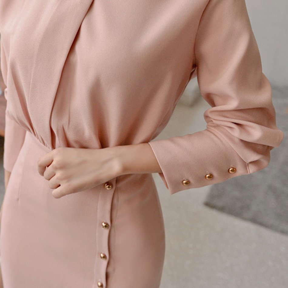 Women's Turtleneck Office Midi Dress Women's Turtleneck Office Midi Dress