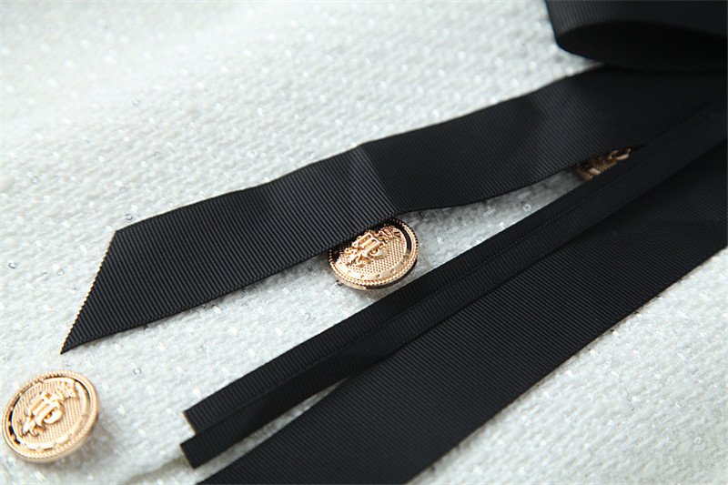 Fashion Tweed Office Skirt Suit