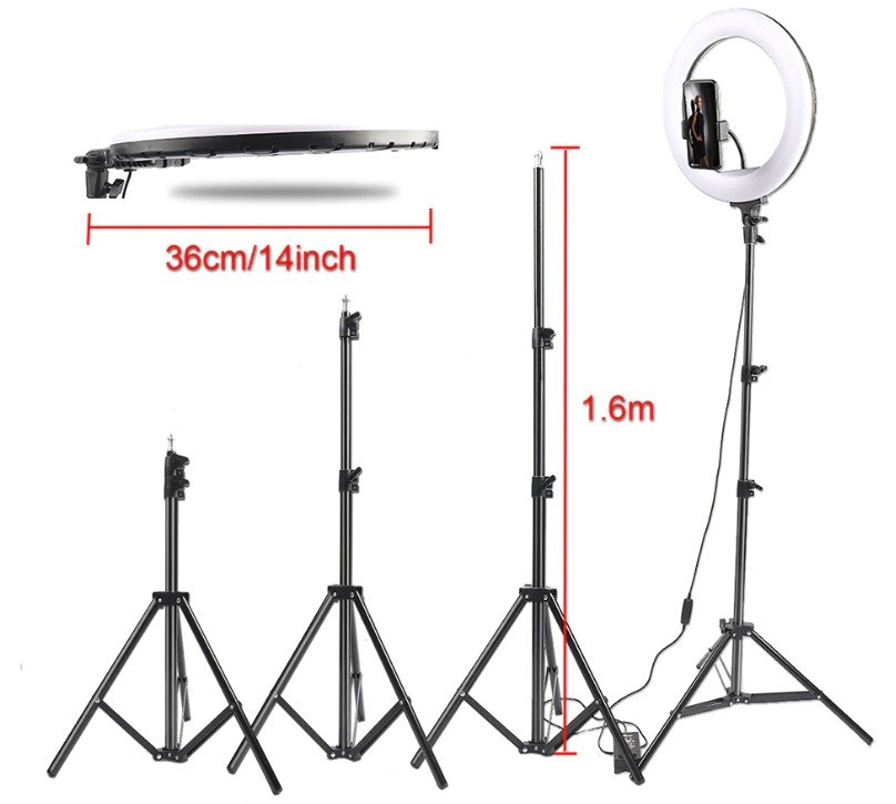 LED Ring Camera Light with Tripod