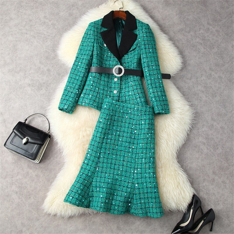 Fashion Office Lady Skirt Suit