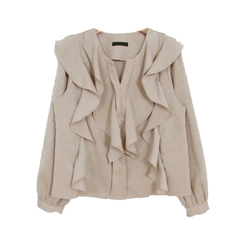 Women's Long Sleeved Basic Office Blouse Women's Long Sleeved Basic Office Blouse