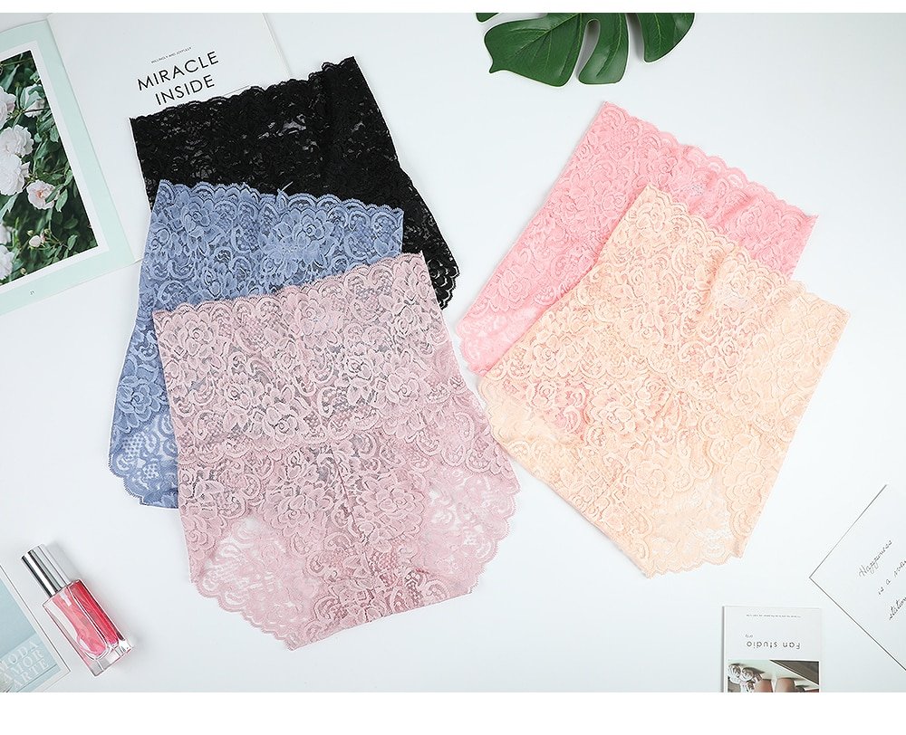 Women's High Waist Floral Lace Panties Women's High Waist Floral Lace Panties