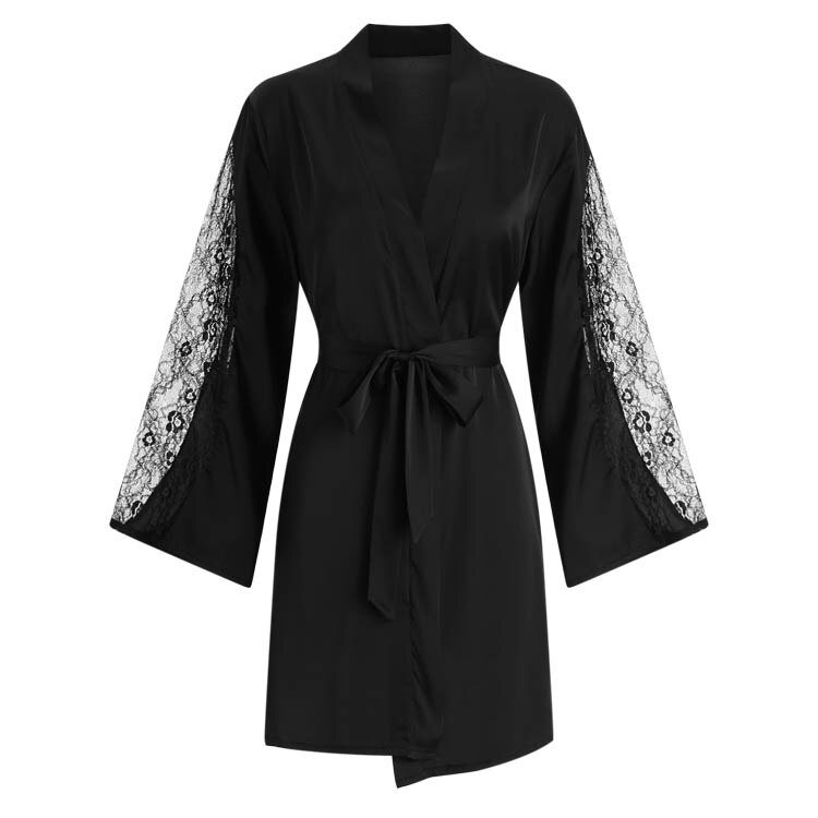 Women's Lace Bra Nightdress, Robe and Panties 3 Pcs Set Women's Lace Bra Nightdress, Robe and Panties 3 Pcs Set