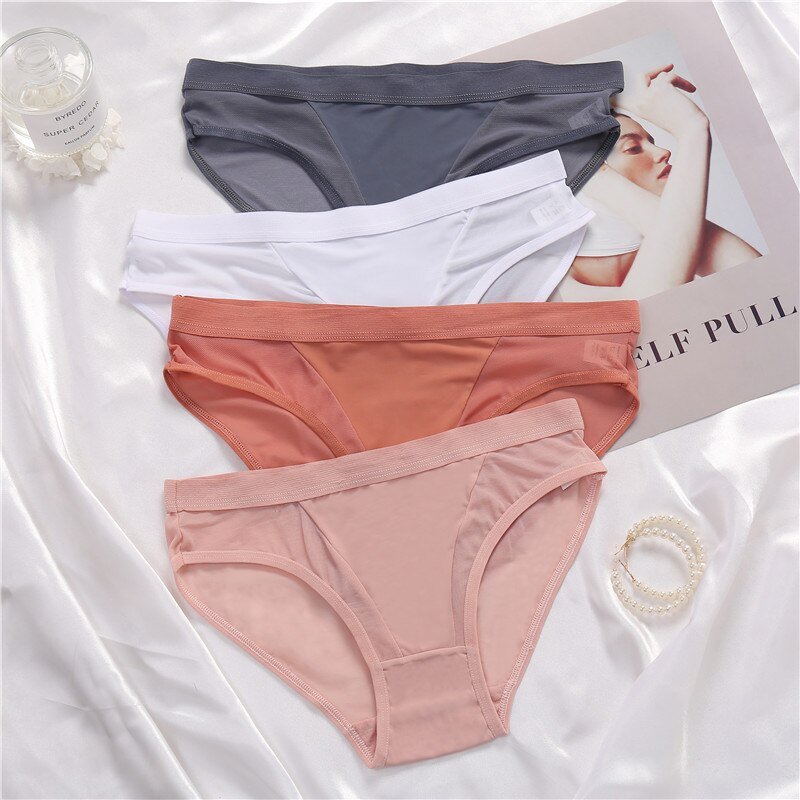 Women's Mesh Detail Panties 3 Pcs Set Women's Mesh Detail Panties 3 Pcs Set