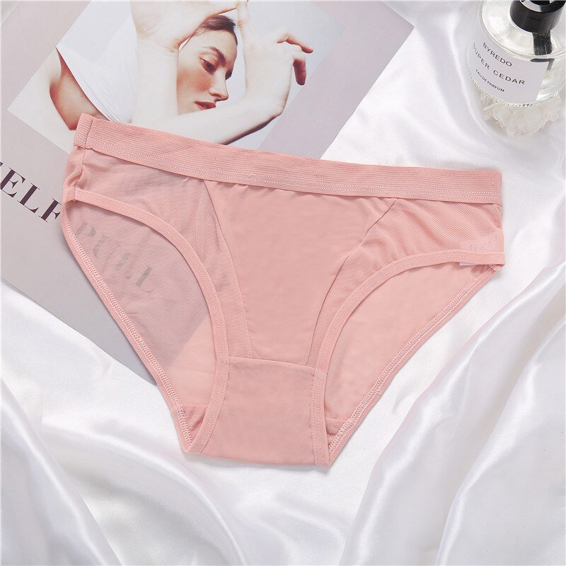 Women's Mesh Detail Panties 3 Pcs Set Women's Mesh Detail Panties 3 Pcs Set