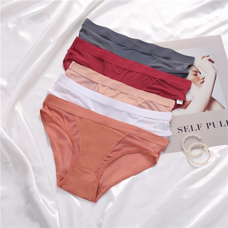 Women's Mesh Detail Panties 3 Pcs Set Women's Mesh Detail Panties 3 Pcs Set