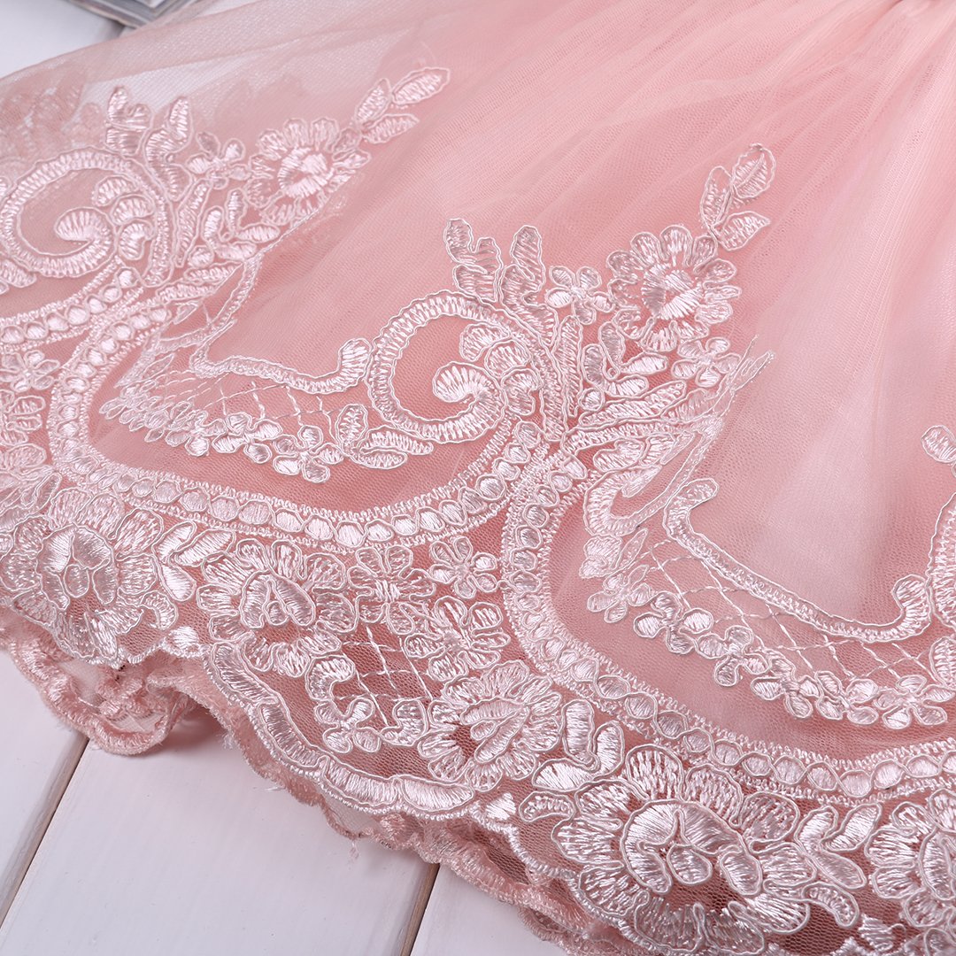 Baby girl clothes Princess Dress Clothes Short Sleeve Lace Bow Ball Gown Tutu Party Dress Toddler Kids Fancy Dress 0-7Y