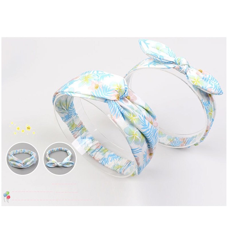 Floral Patterned Mother and Daughter Matching Headbands