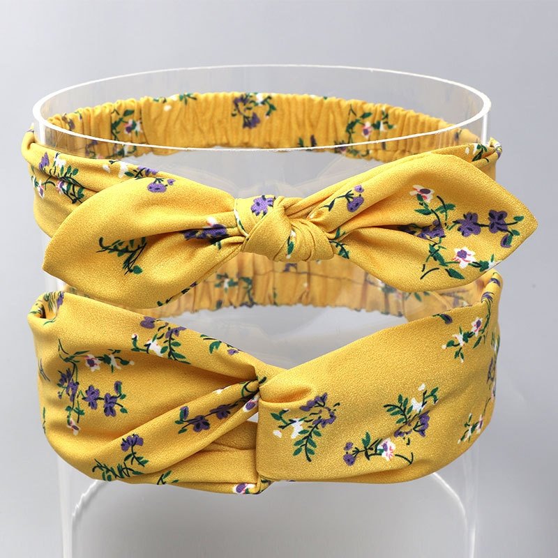 Floral Patterned Mother and Daughter Matching Headbands