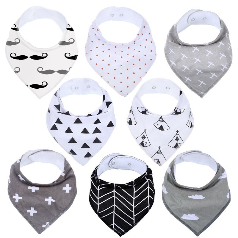 Colorful Soft Adjustable Baby Bibs 8 pcs Set Colorful Soft Adjustable Baby Bibs 8 pcs Set