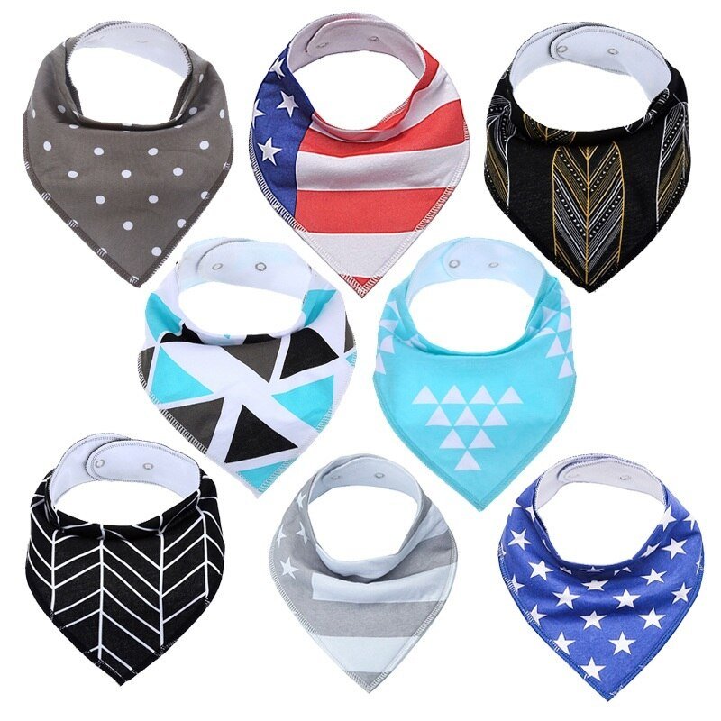 Colorful Soft Adjustable Baby Bibs 8 pcs Set Colorful Soft Adjustable Baby Bibs 8 pcs Set