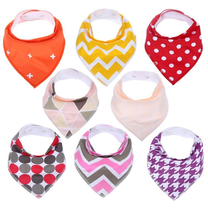 Colorful Soft Adjustable Baby Bibs 8 pcs Set Colorful Soft Adjustable Baby Bibs 8 pcs Set