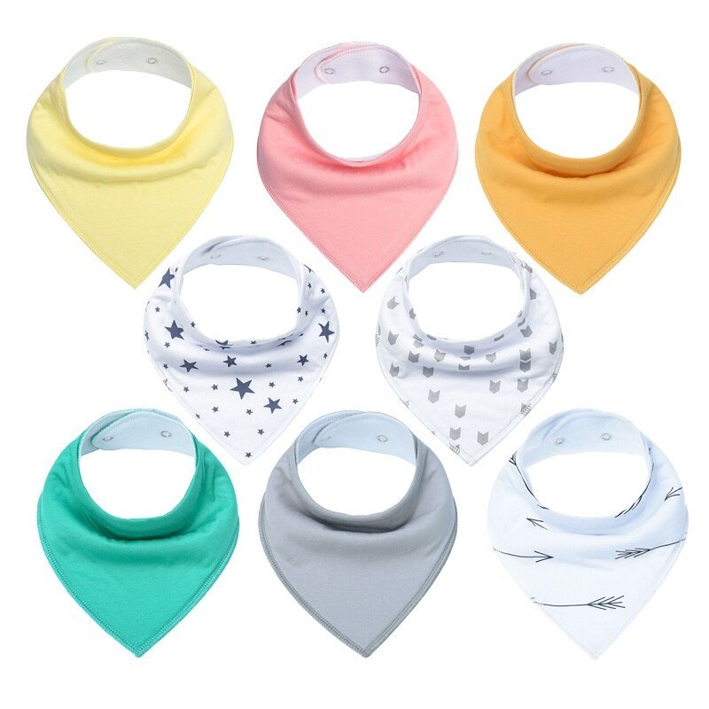Colorful Soft Adjustable Baby Bibs 8 pcs Set Colorful Soft Adjustable Baby Bibs 8 pcs Set