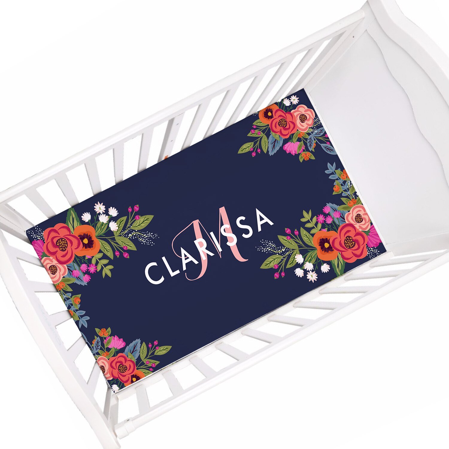 Boho Floral Bouquets Baby Bedding Set