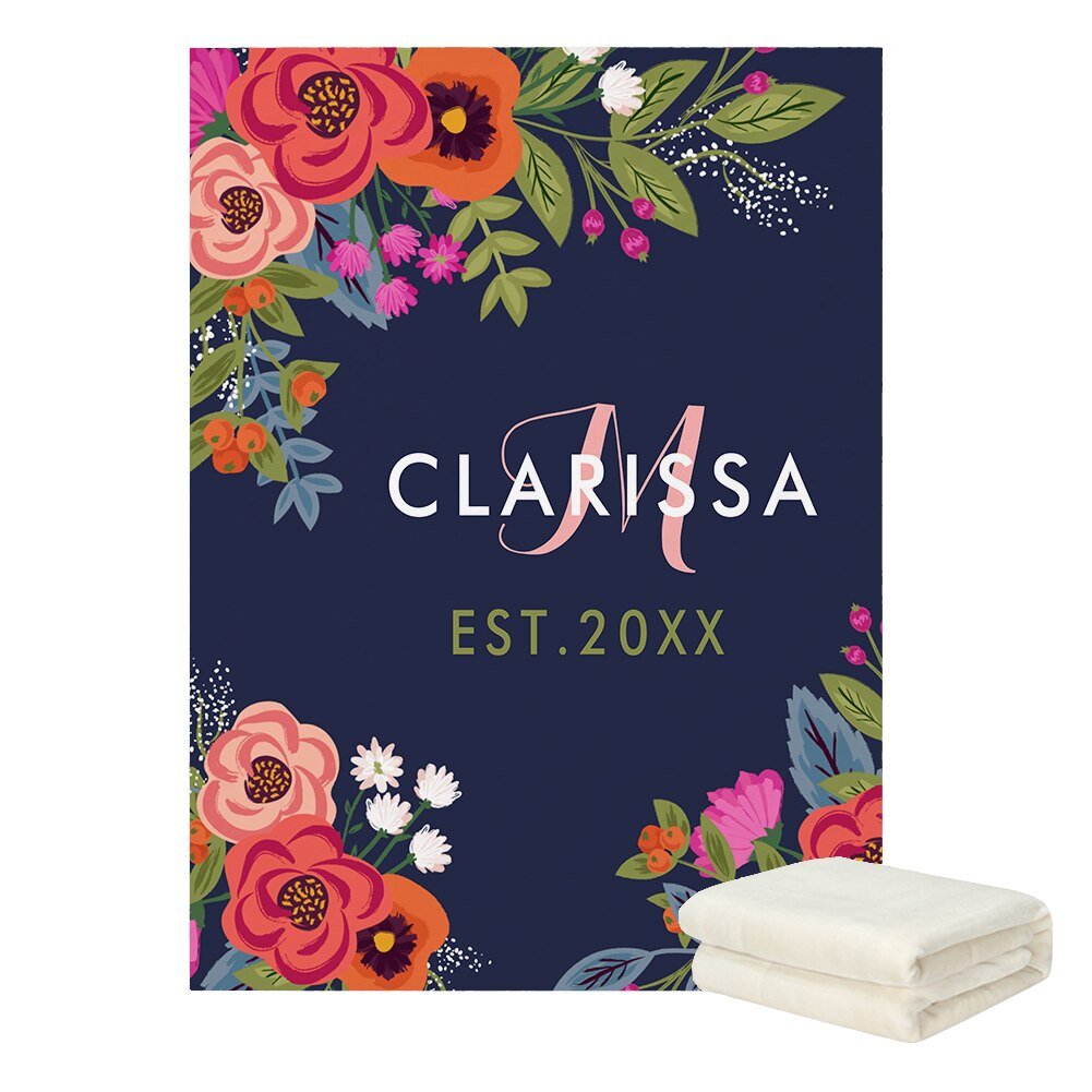 Boho Floral Bouquets Baby Bedding Set