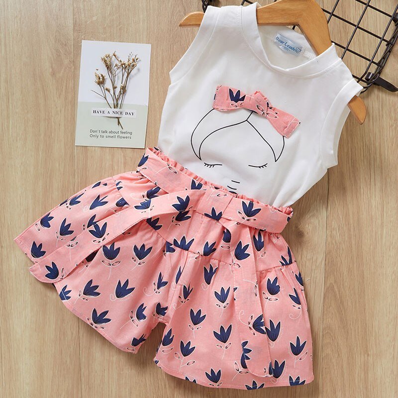 Girls Summer Clothing Set 2 Pcs Girls Summer Clothing Set 2 Pcs