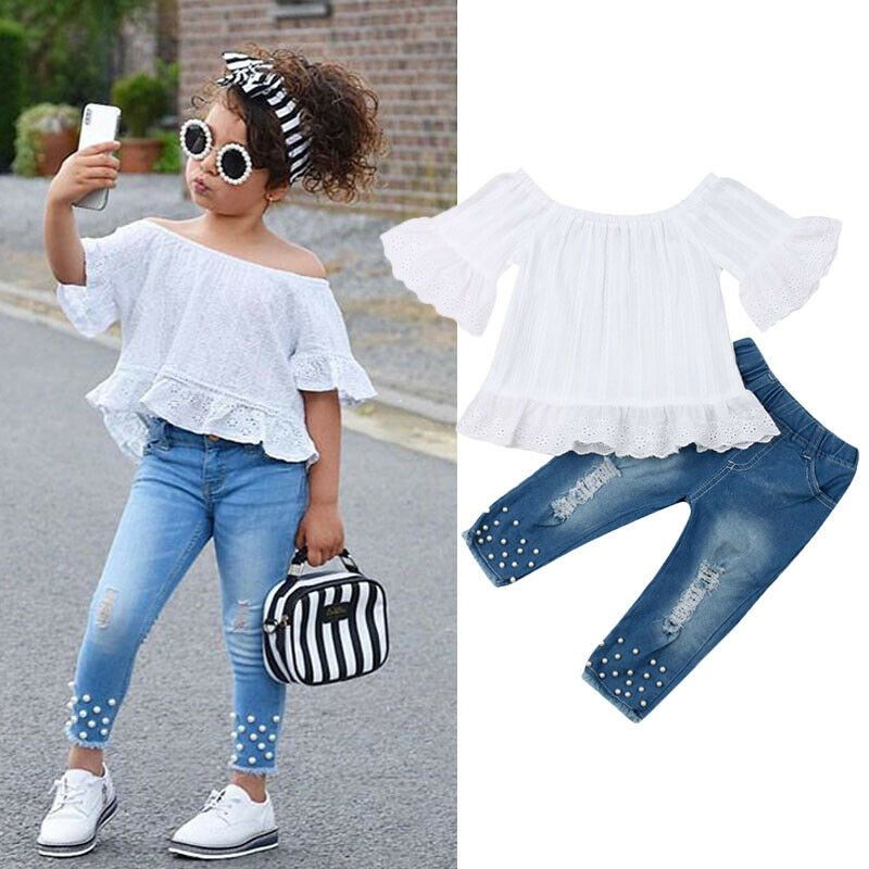Girls Summer Top Clothing Set 2 Pcs Girls Summer Top Clothing Set 2 Pcs