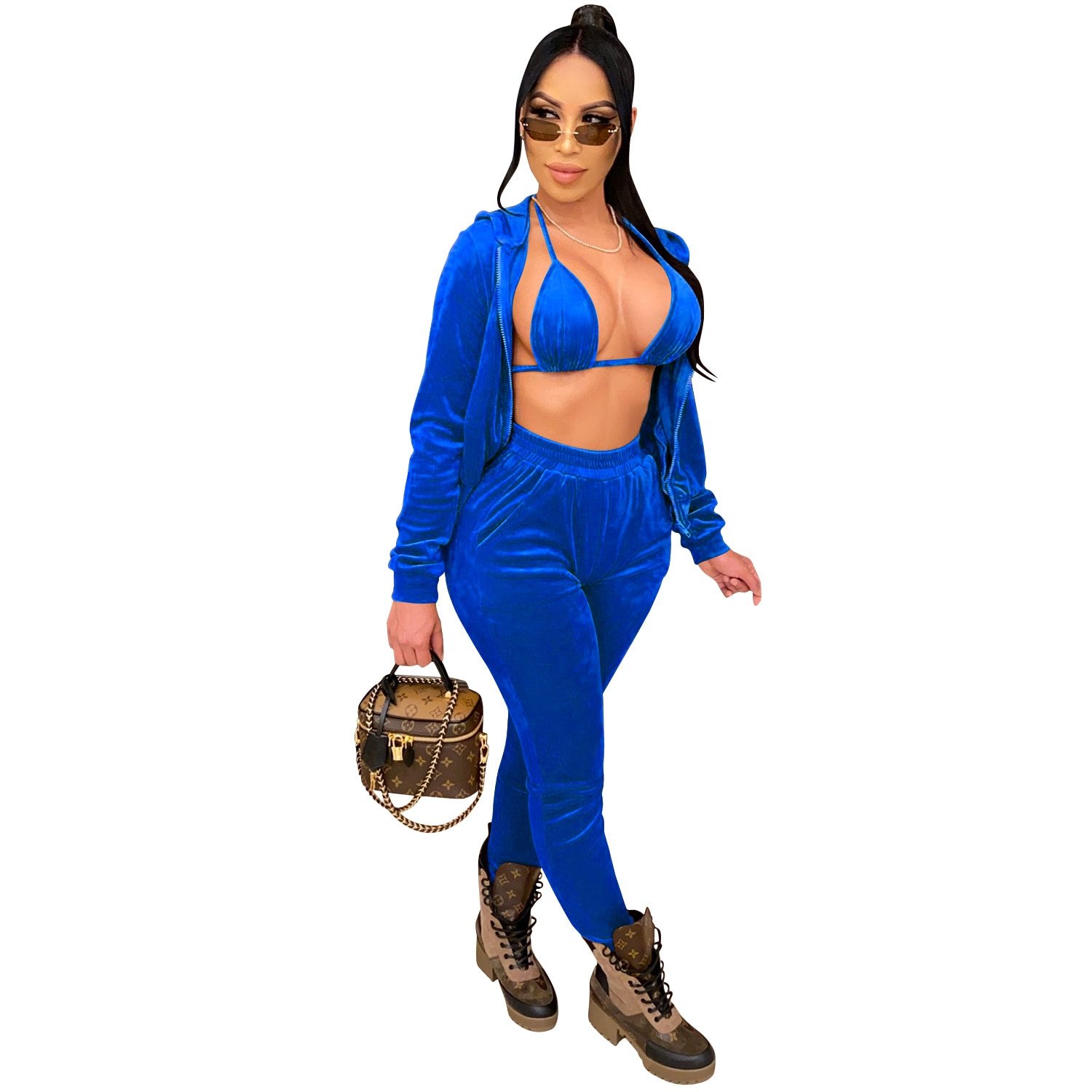 Long Sleeve Women's Sexy 3 Piece Clothing Set Long Sleeve Women's Sexy 3 Piece Clothing Set