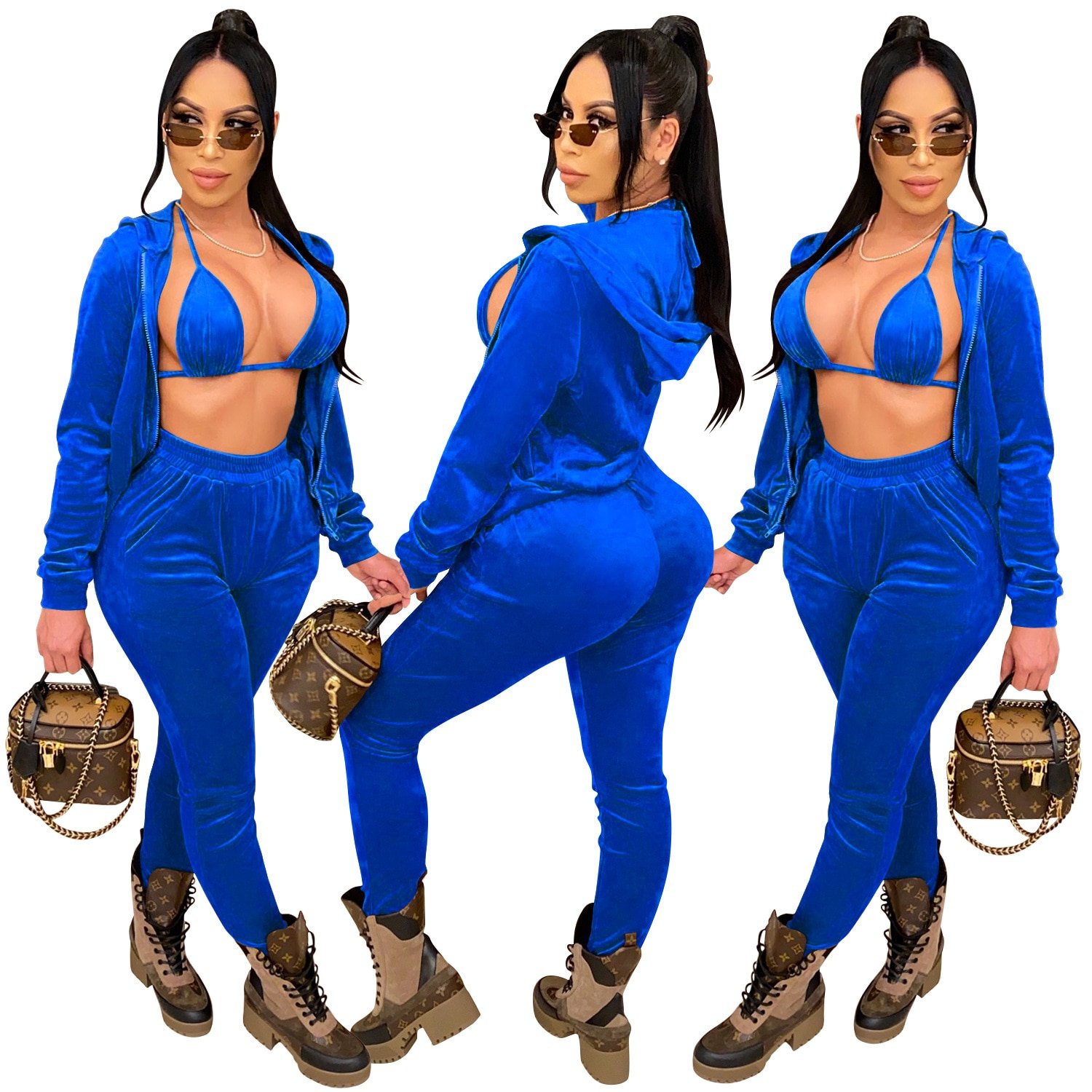 Long Sleeve Women's Sexy 3 Piece Clothing Set Long Sleeve Women's Sexy 3 Piece Clothing Set