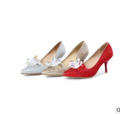 Luxury Wedding Shoes with Crystals for Women