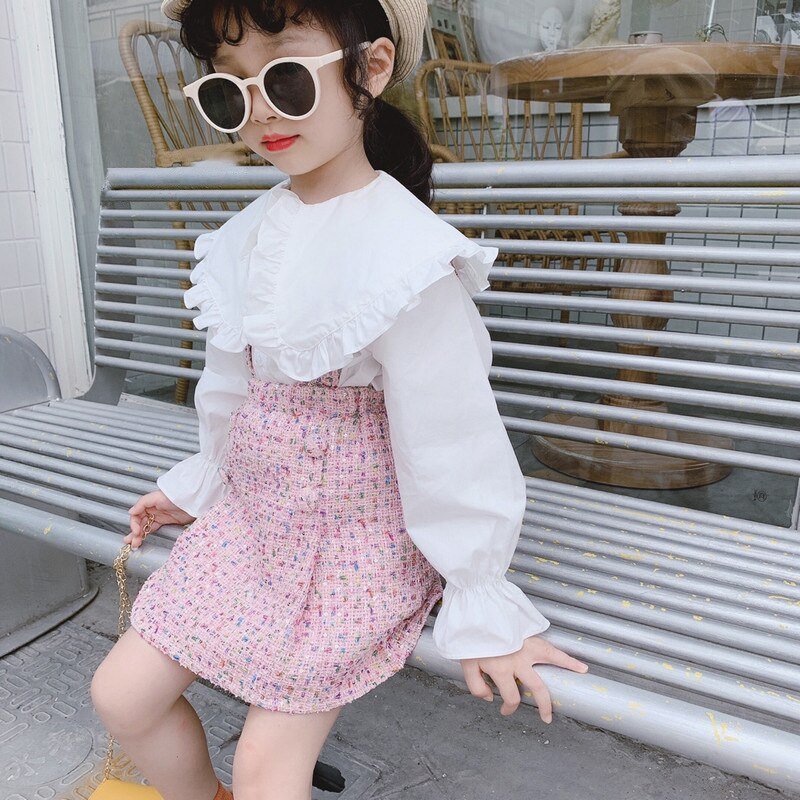 Girls Solid Classic Clothing Set, 2 Pcs Girls Solid Classic Clothing Set, 2 Pcs