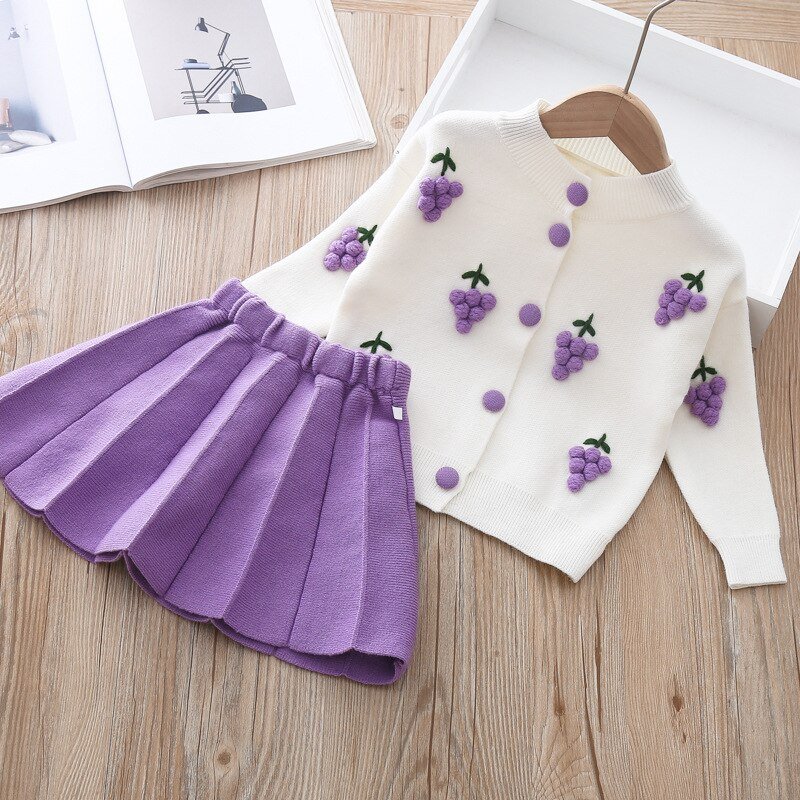 Girls Solid Classic Clothing Set, 2 Pcs Girls Solid Classic Clothing Set, 2 Pcs