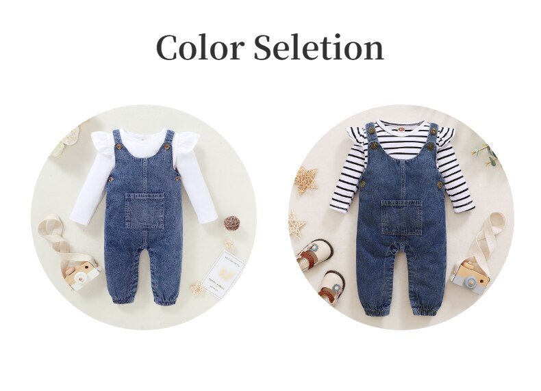 Baby Girl's Denim Clothing Set
