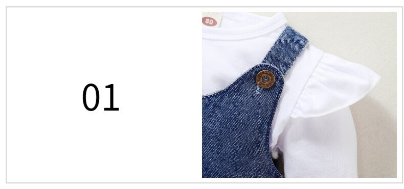 Baby Girl's Denim Clothing Set