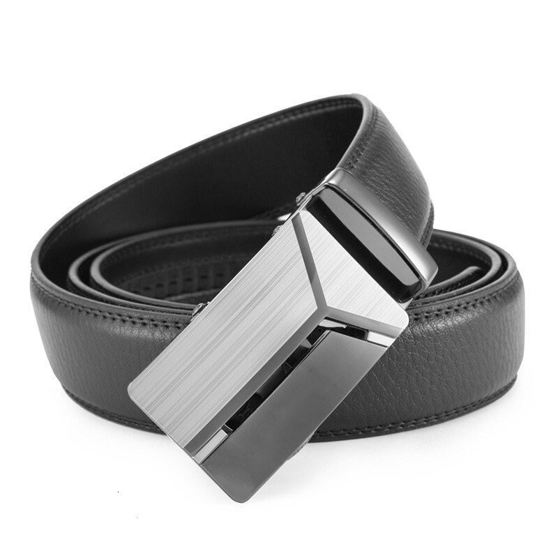 Men's Automatic Buckle Leather Belt Men's Automatic Buckle Leather Belt