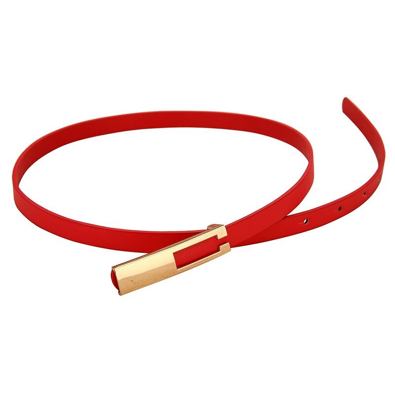 Women's Thin Belt with Metal Buckle Women's Thin Belt with Metal Buckle