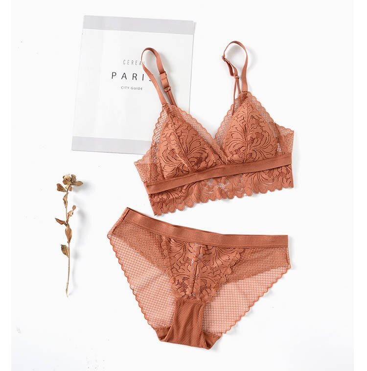 Embroidered Lace Push-up Bra and Panty Lingerie Set for Women Embroidered Lace Push-up Bra and Panty Lingerie Set for Women