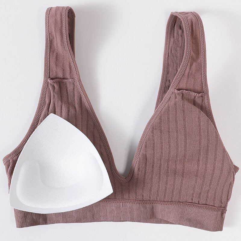 Women's Ribbed Fabric Seamless Bra Women's Ribbed Fabric Seamless Bra