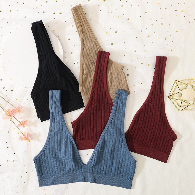 Women's Ribbed Fabric Seamless Bra Women's Ribbed Fabric Seamless Bra