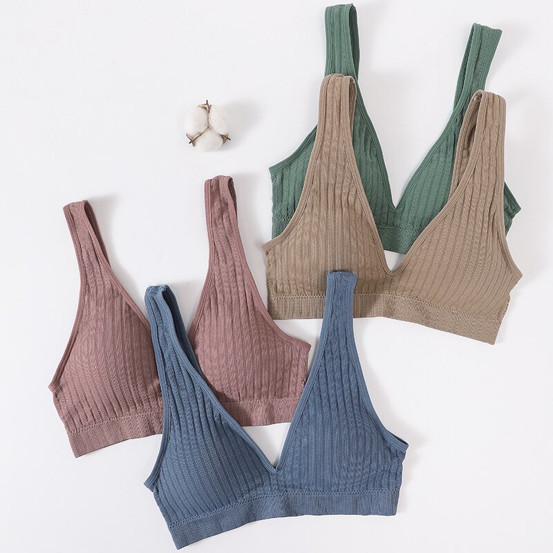 Women's Ribbed Fabric Seamless Bra Women's Ribbed Fabric Seamless Bra