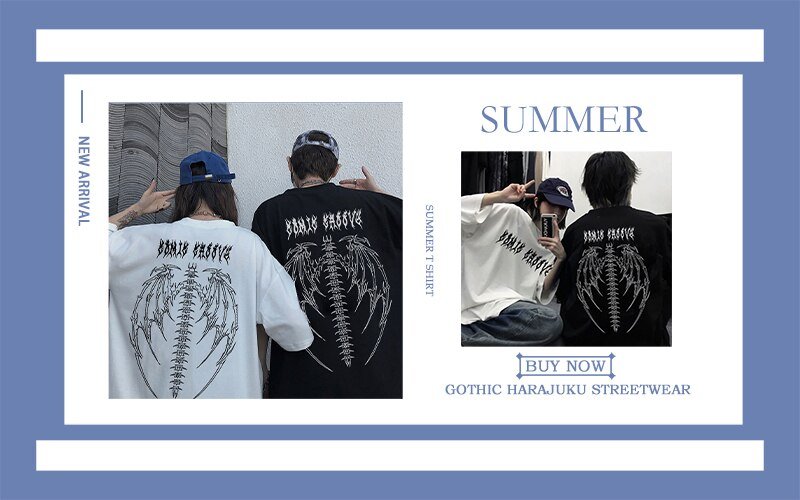 Streetwear Harajuku Hoodie Y2K Tops Girls Retro Gothic Oversized Hood Punk Anime Print Clothes Hip-Hop High Street Sweatshirts